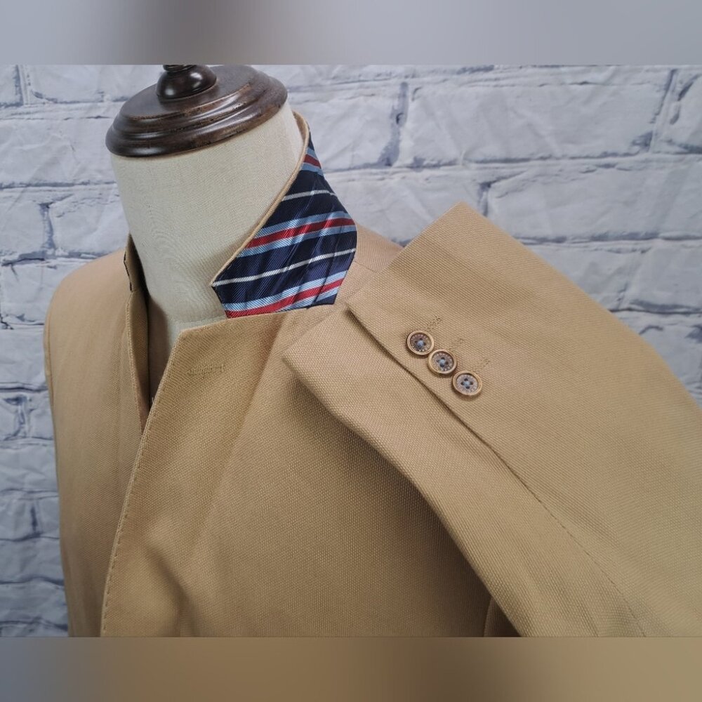 Mexx Men's  Slim Fit Blazer Sport Coat Blonde 100% Cotton 2-Button HQ Size 44R